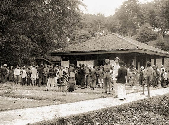 Archive photograph of the St John's Island quarantine station