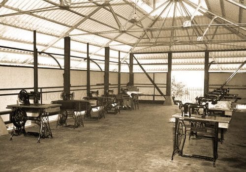 Vintage photograph of the opium rehabilitation centre on St John's Island